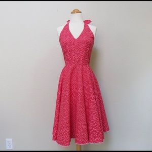 Red 1950’s Style Swing Dress